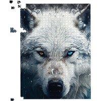 Warren Reed - Designer White Wolf Face Splashart Jigsaw Puzzle | Size: 1000 Pieces