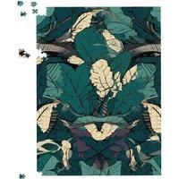 Warren Reed - Designer Green Beige Tropical Leaves Jigsaw Puzzle | Size: 500 Piece
