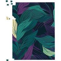 Warren Reed - Designer Green Purple Tropical Leaves Jigsaw Puzzle | Size: 500 Piece