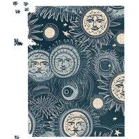 Warren Reed - Designer Silver Blue Moon & Stars Jigsaw Puzzle | Size: 1000 Pieces