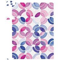 Warren Reed - Designer Interlocking Pink Blue Shape Jigsaw Puzzle | Size: 1000 Pieces