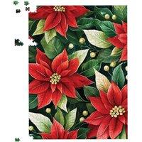Warren Reed - Designer Poinsetta Watercolour Jigsaw Puzzle in Red | Size: 500 Piece