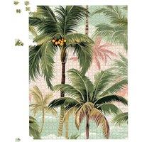 Warren Reed - Designer Palm Trees Pattern Jigsaw Puzzle in Green | Size: 1000 Pieces