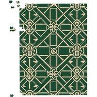 Warren Reed - Designer Green Lattice Design Jigsaw Puzzle | Size: 500 Piece