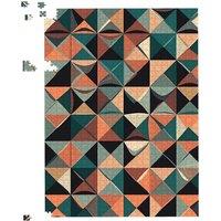 Warren Reed - Designer Geometric Print Pattern Jigsaw Puzzle in Green | Size: 500 Piece