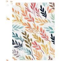 Warren Reed - Designer Colouful Sping Leaves Jigsaw Puzzle in Orange | Size: 1000 Pieces