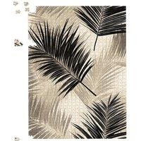 Warren Reed - Designer Black & White Tropical Palm Leaves Jigsaw Puzzle in Grey | Size: 1000 Pieces