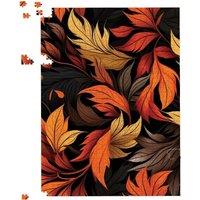 Warren Reed - Designer Autumn Leaves Design Jigsaw Puzzle in Orange | Size: 500 Piece