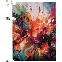 Warren Reed - Designer A Vibrant Abstract Painting Of Halloween Jigsaw Puzzle in Orange | Size: 500 Piece