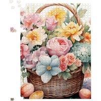 Warren Reed - Designer Easter Watercolour Basket Jigsaw Puzzle | Size: 500 Piece