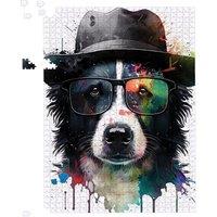 Warren Reed - Designer Border Collie Dog Splashart Jigsaw Puzzle | Size: 500 Piece