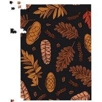 Warren Reed - Designer Autumn Leaves & Pinecones Jigsaw Puzzle in Brown | Size: 500 Piece