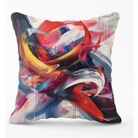 Warren Reed - Designer Swirling Symphony Of Colours Cushions | Size: 45 cm x 45 cm