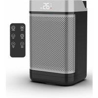Air Pro 10" Portable Electric Space Heater - LED Display - 12H Timer - Remote in Grey