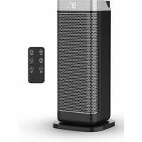 Air Pro 17" Portable Electric Space Heater - LED Display - 12H Timer - Remote in Grey