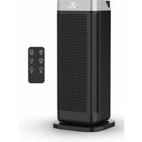 Air Pro 17" Portable Electric Space Heater - LED Display - 12H Timer - Remote in Black