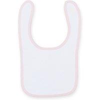 Larkwood Plain & Contrast Bib Pack of 2 in White