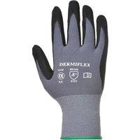 Portwest Dermiflex Safety Work Gloves Pack of 2 in Grey | Size: Medium