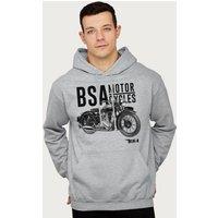 BSA Motorcycles Golden Flash Hooded Sweatshirt in Mid Grey | Size: Large