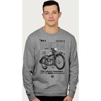 BSA Bantam Small Machine Big Performance Sweatshirt in Mid Grey | Size: Large