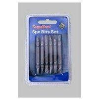 SupaTool Double Ended Drill Bit (Pack of 6) in Silver