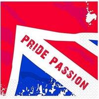 Amscan Luncheon Paper Union Jack Napkins (Pack of 16) in Red
