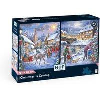 The House Of Puzzles Christmas Is Coming Jigsaw Set - 2 x BIG 500 Piece Jigsaw Puzzle Multi Packs