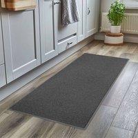 Nicoman PVC Spaghetti Coil Hallway Kitchen Entrance Area Non-Slip Runner Rug 150cm x 60cm in Dark Grey | Size: 60 cm x 150 cm