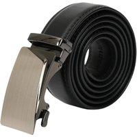 Kingsley & Harper Aston PU Leather Ratchet Belt - Adjustable 28-44 Waist, Sleek & Versatile in Black