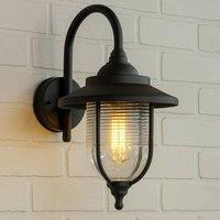 CGC Lighting Jemima Black Fisherman Hooked Outdoor Wall Lantern Light