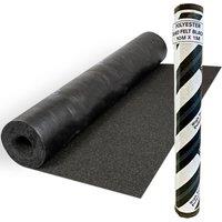 Novecrafto Heavy-Duty Polyester Shed Roofing Felt 15-Year Life Expectancy Roof Felt (10m x 1m) in Black