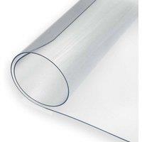 Nicoman 2mm Matte Plastic Table Cover - Custom Length by Meter, 1.45m Wide in Clear | Size: 2m