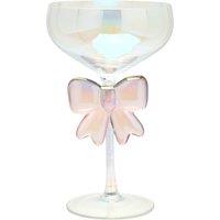 Hestia Iridescent Bow Martini Glass in Clear