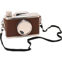 Harvey Makin Classic Hip Flask 11oz - Camera in Brown