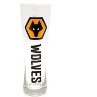 Wolverhampton Wanderers FC Tall Beer Glass in Clear