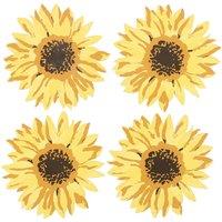 Something Different Sunflower Coasters in Yellow