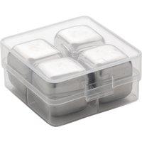 XD Design Stainless Steel Reusable Ice Cube Tray (Pack of 4) in Silver