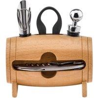 MidOcean Bota Wooden Wine Set (Pack of 4) in Brown