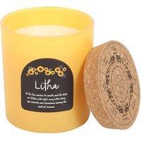Something Different Wheel Of The Year Wildflower Litha Candle & Holder Set in Yellow
