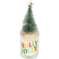 Something Different Holly Jolly Pine & Fir Christmas Tree Candle in White