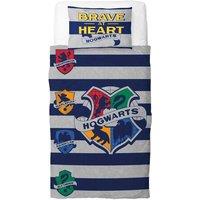 Harry Potter Brave at Heart Reversible Duvet Set in Blue | Size: Single