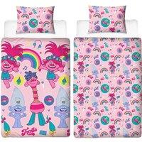 DreamWorks World Tour Reversible Duvet Set in Pale Pink | Size: Single