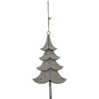 Hill Interiors Metal Tree Christmas Hanging Dration in Grey