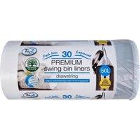 Tidyz Drawstring Bin Bags (Pack of 30) in White