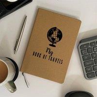 The Alphabet Gift Shop Book of Travels Travel Journal in Brown | Size: A5
