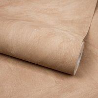 Grandeco Serra Rustic Limewash Chalk Paint Plaster Effect Textured Wallpaper in Coral | Size: 1 Pack