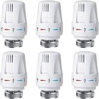 SPETLEK 6X TRV Radiator Thermostatic Heater Control Head Heating Valve in White
