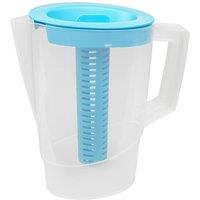 EONLION 2.2L Plastic Slim Fridge Water Juice Jug Dispenser in Blue