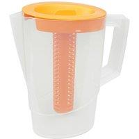 EONLION 2.2L Plastic Slim Fridge Water Juice Jug Dispenser in Orange