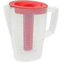 EONLION 2.2L Plastic Slim Fridge Water Juice Jug Dispenser in Red